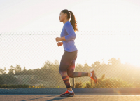 girl runing outdoors